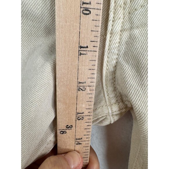 Levis 555‎ Relaxed Straight Utility jeans cream baggy carpenter 90s sz 38x32 - Picture 5 of 9